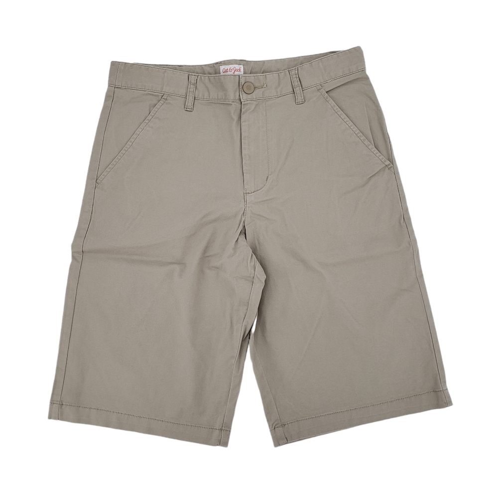 NWT Cat & Jack Boys School Uniform Shorts Size 18 Vintage Khaki